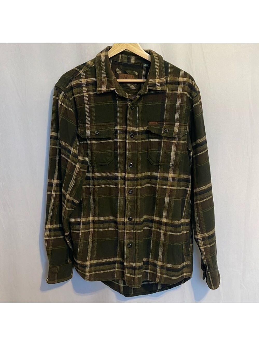 Orvis Men's Big Bear Heavyweight Double Brushed Flannel Button Down Shirt Size M - Picture 2 of 13